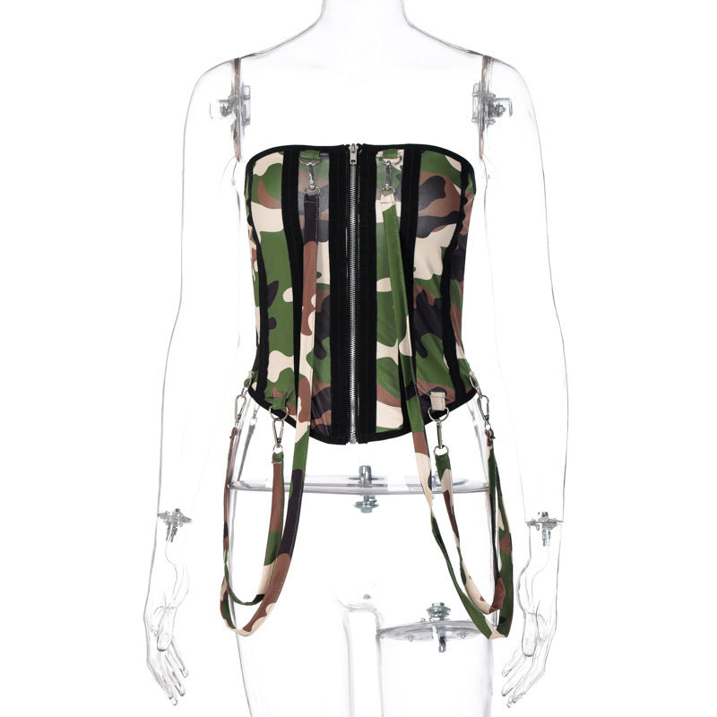 Camouflage all-match Sculpting Girdle Wrap Breast Women