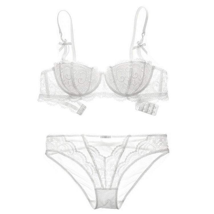 Thin Half Cup Bra Set