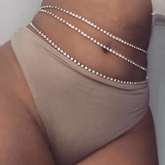 Rhinestone Waist Chain